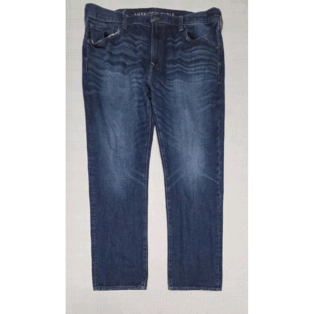 American Eagle Men's Original Straight Fit Blue Medium Wash Jeans 40x32